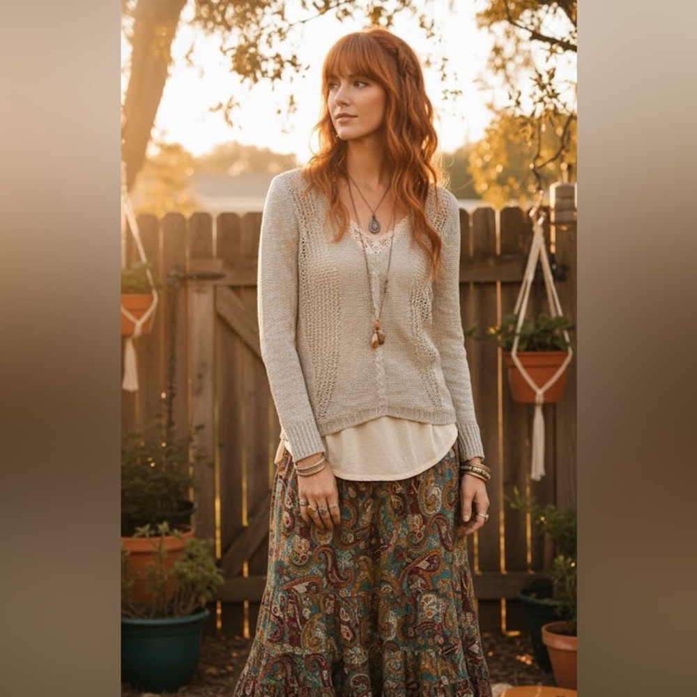 Cynthia Rowley open knit sweater